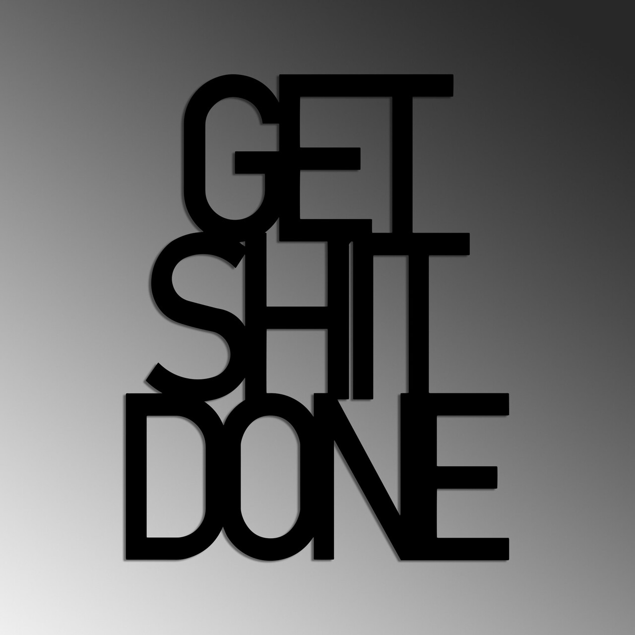 Decoratiune de perete, Get Shit Done 15, Dimensiune: 38 x 48 cm , Negru - view 4