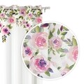 Perdea Mansion, Fashion Goods, 140x250, poliester, alb/roz