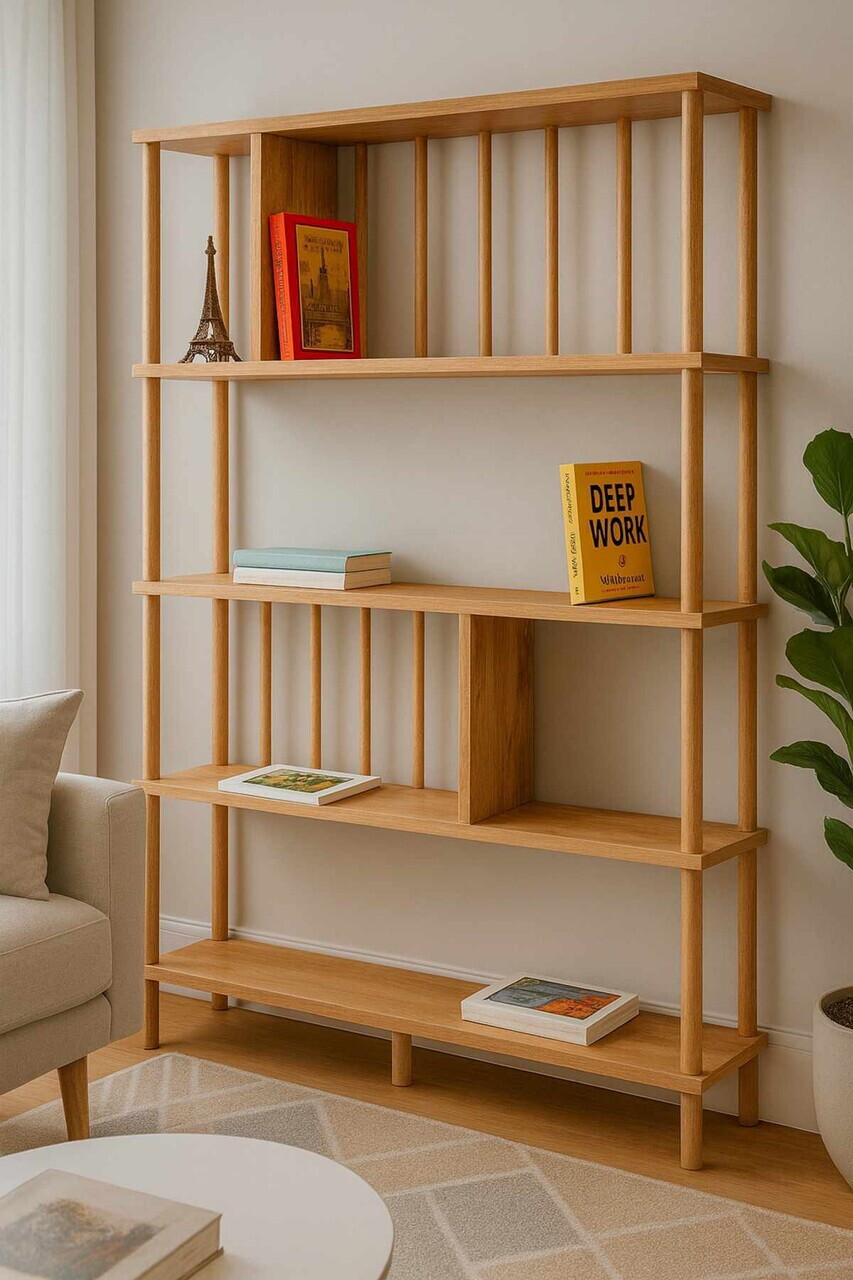 Corp biblioteca Hanah Home Peka145 90x137x20 cm PAL Pin