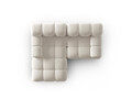 Coltar modular stanga 3 locuri, Bellis-51, Micadoni Home, 188x155x70 cm, catifea, bej inchis