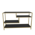 Comoda TV, Retricy, Robbins, 120x39x75 cm, PAL, Aur/Antracit