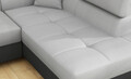 Coltar extensibil dreapta 4 locuri, ELTAP, Anton, 272x203x85 cm, lemn/poliester, gri deschis/gri inchis