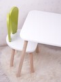 Set masa si scaun pentru copii, Bambini, Bunny One Chair Set, Verde Fistic / Alb