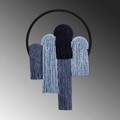 Decoratiune de perete, Step, Macrame, Metal, Albastru închis / Albastru deschis / Albastru