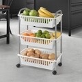 Carucior cu 3 rafturi Metaltex, Oslo 3, pentru bucatarie