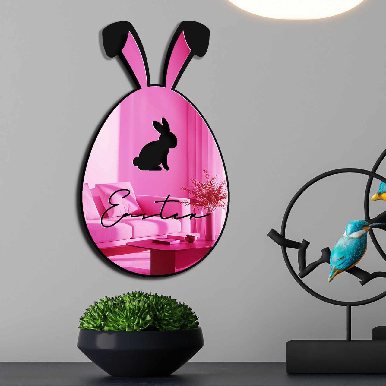 Oglinda decorativa, EAS002PINK, Partea de jos: 100% EVA (Grosime: 10 mm), Roz - view 2