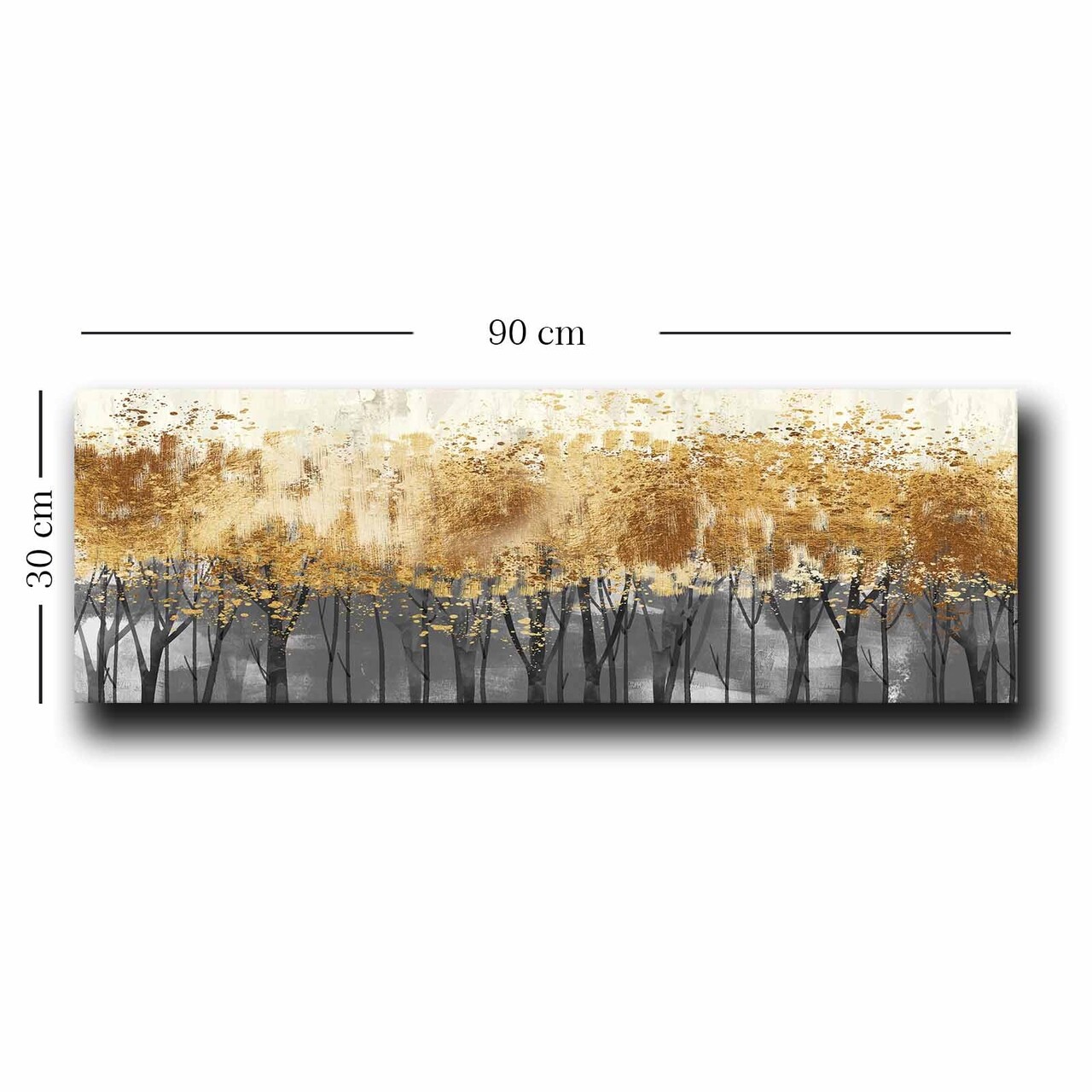 Tablou decorativ, 3090NISC-002, Lemn, Auriu / Gri / Alb / Negru - view 2