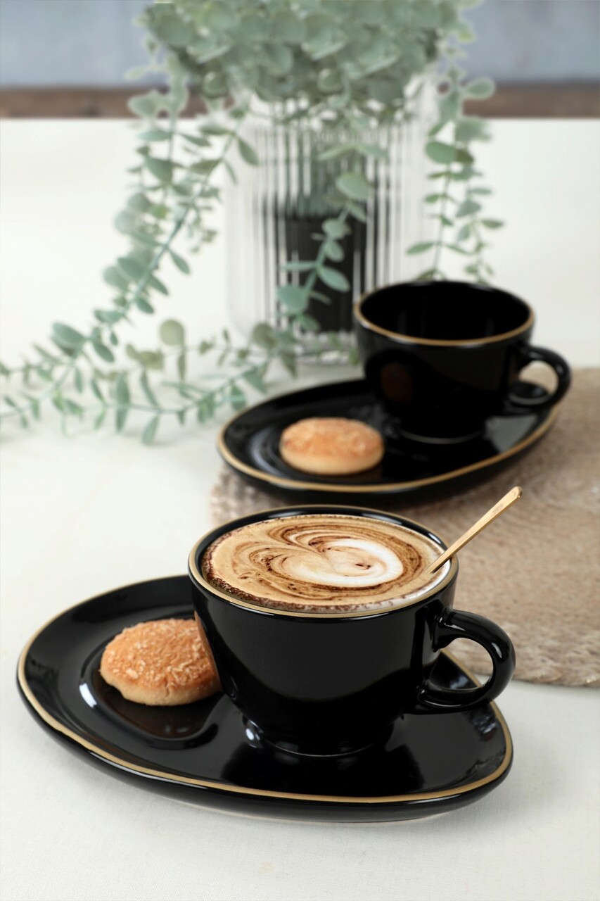 Set pentru ceai Hermia 275KRM1794 Dimensiune farfurie desert: 20 cm (2 bucăți) Multicolor