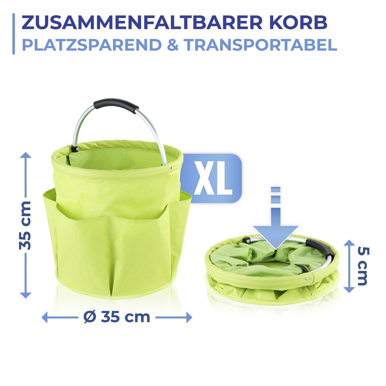 Organizator Produse De Curatenie Maximex, Caddy, 35x35x35 Cm, Poliester, Verde