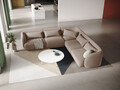 Coltar reversibil 5 locuri, Tulum, Cosmopolitan Design, 255x255x70 cm, catifea, bej