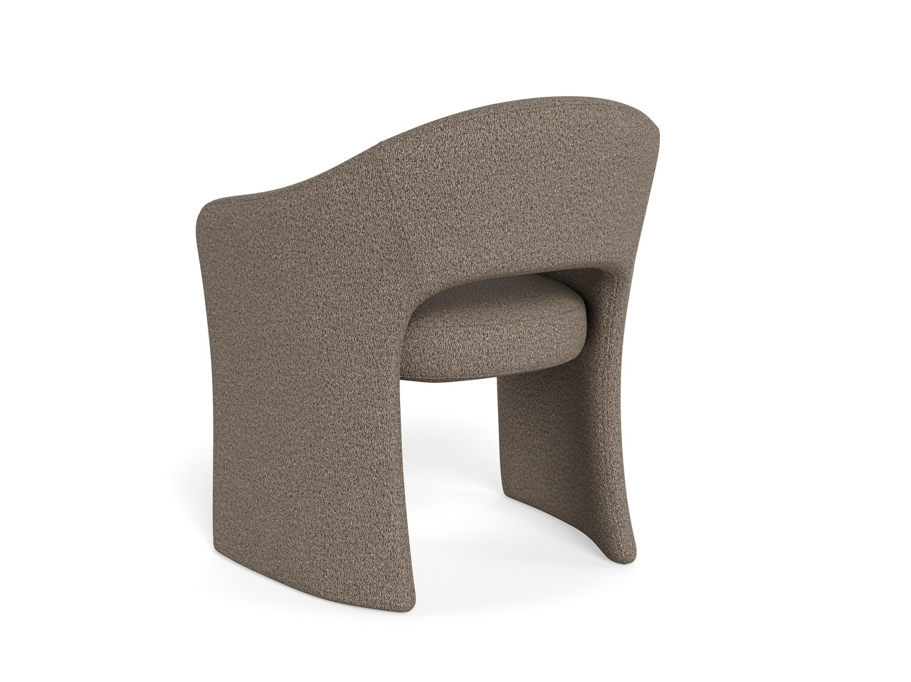 Scaun Tori, Actona, 64.5x56.5x80 cm, tesatura Boucle/otel, grej - view 3