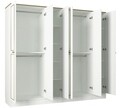 Dulap pentru haine Ravenna 6 Kapili White, Talon, 210 x 47.2 x 194 cm, alb/auriu
