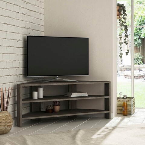 Comoda tv, decortie, thales, 110x45x36 cm, maro inchis