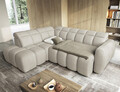 Coltar extensibil stanga 4 locuri ELTAP, LT-18ROY, Falconn, 258x208x107 cm, lemn/poliester, bej deschis