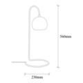 Lampa de masa, Yilan - NT - 121, Sheen, 14 x 23 x 56 cm, 1 x E27, 40W, negru
