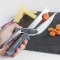 Cutit-foarfeca cu minitocator InnovaGood, 25 x 7.5 cm, inox/PVC