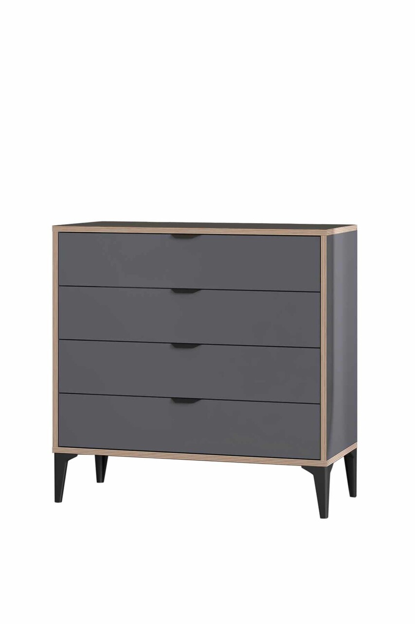 Dulap, Hanah Home, Arden 4, 90x88x40 cm, Antracit - imagine 8