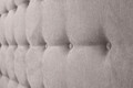 Pat matrimonial, Stockholm, Buttons E, 140x200 cm, saltea tip Pocket, topper memory, Taupe