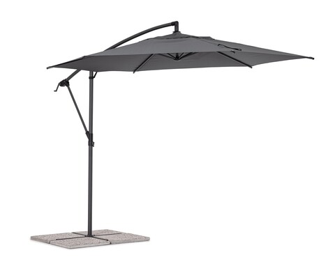 Umbrela pentru gradina / terasa Tropea, Bizzotto, Ø 300 cm, stalp Ø 46-48 mm, otel/poliester, gri inchis Gradina