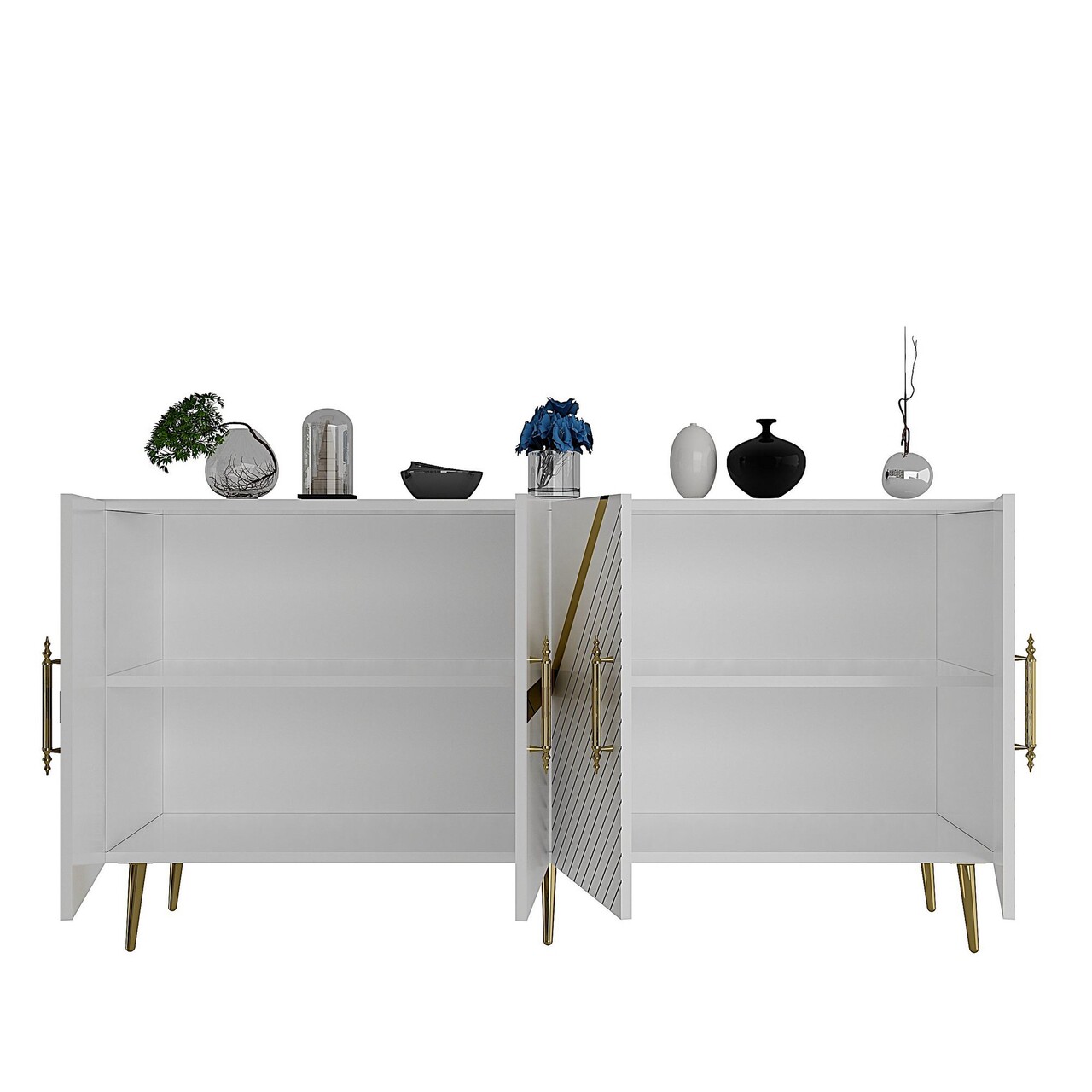 Consola, Olivia, Fuga KB150, Alb/Auriu - 3 | YEO
