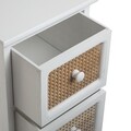 Comoda, Wood, 32 x 81 x 26 cm, lemn, alb/maro