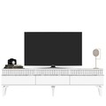 Set mobilier living, Olivia, Defne, PAL , Alb / Argintiu