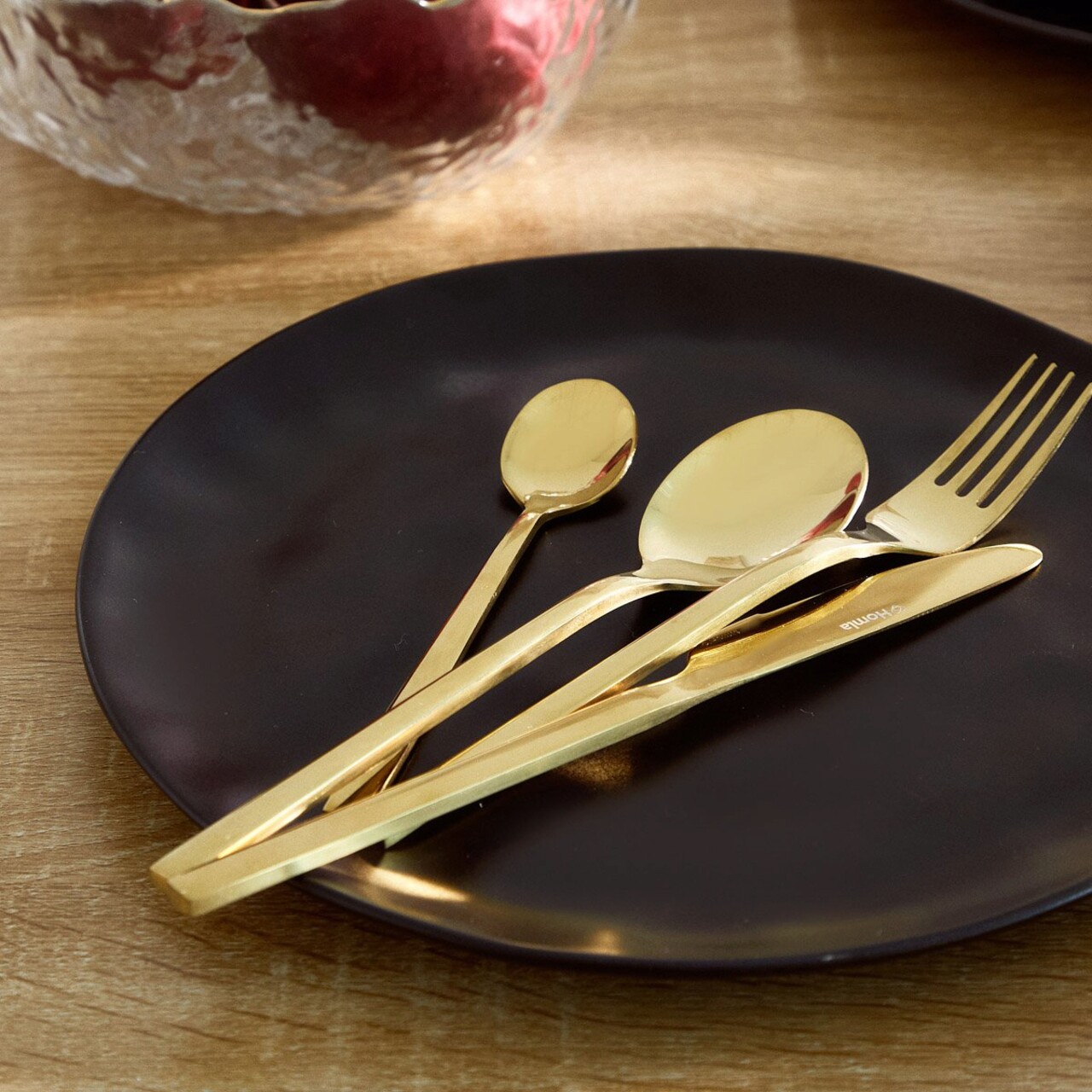 Set tacamuri 24 piese Aperi, Homla, inox tip 430, auriu - view 8