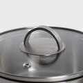 Set de gatit 6 piese Eataly, Homla, 1.5 L / 2 L / 2.5 L, inox/sticla, argintiu
