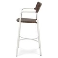 Scaun bar pentru exterior, Cosmopolis, 56x57x112 cm, maro
