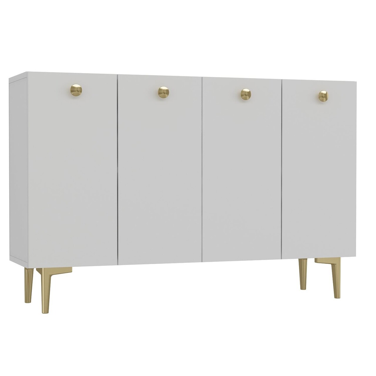 Consola, Hanah Home, Betty, 120x80x29.6 cm, PAL , Alb/Auriu - view 4