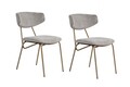 Set scaune 2 piese, Wayland, Nancy, Gri / Auriu