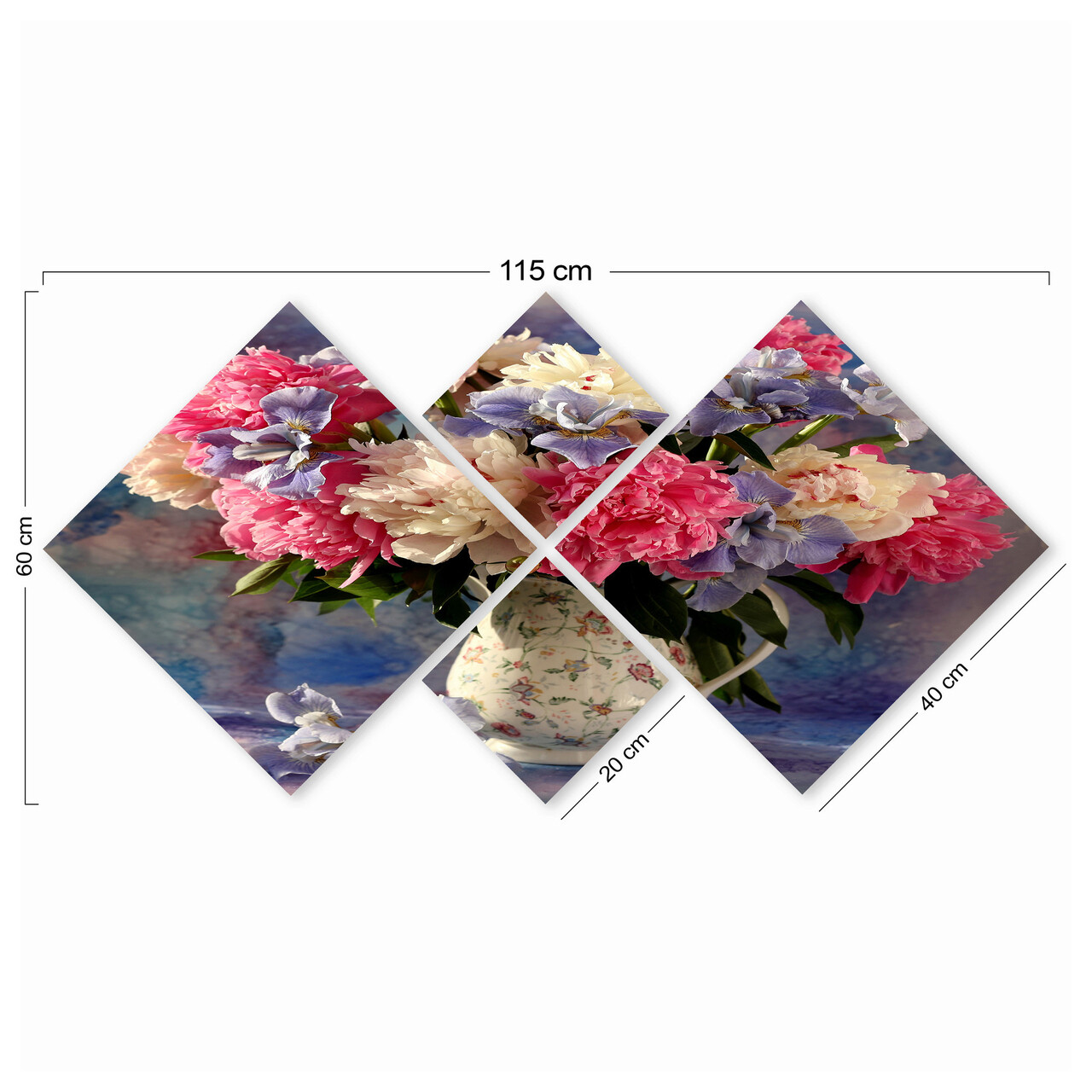 Set 4 tablouri decorative, 4MDF1428171965, MDF, Imprimat UV, Multicolor - 2 | YEO