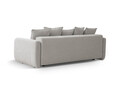 Canapea extensibila 3 locuri, cu lada depozitare, Elen-211, Micadoni Home, 231x106x86 cm, tesatura structurata chenille, bej
