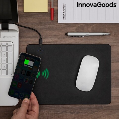 Mouse cu incarcare wireless 2in1 padwer innovagoods, 27x19x0.7 cm
