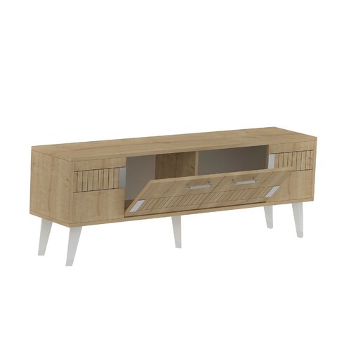 Set mobilier living, Olivia, Moda, PAL , Stejar Safir / Argintiu