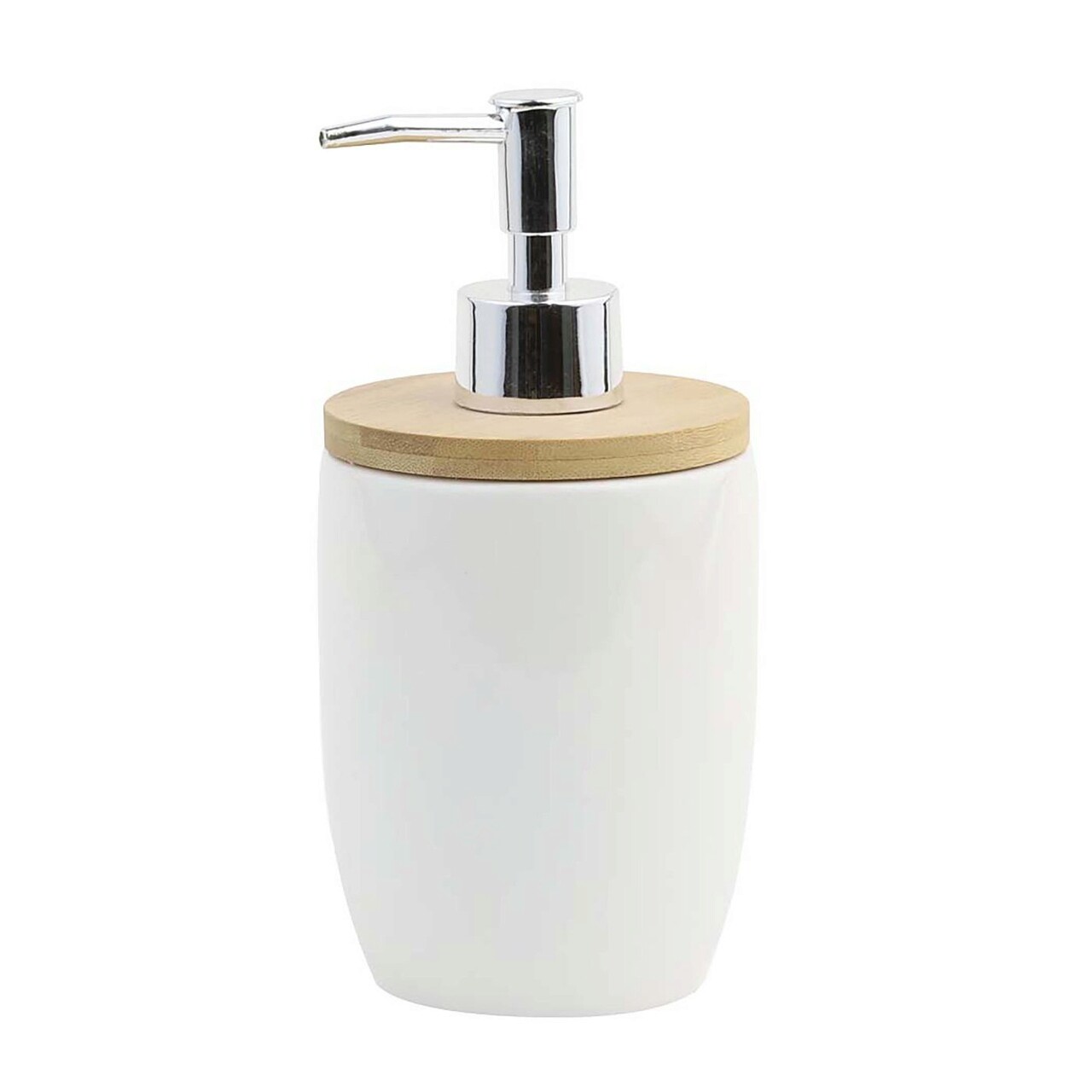 Dozator sapun lichid cu pompa Lavado, Jotta, 8.5x8.5x18 cm, ceramica, alb