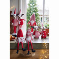 Decoratiune Gnome w red hat, Decoris, 14x12x50 cm, poliester, multicolor