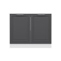 Dulap pentru bucatarie, Hanah Home, Minar, 100x87x58 cm, Alb / Antracit
