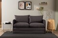 Canapea extensibilă cu 2 locuri, Futon, 859FTN2887, Metal , Gri