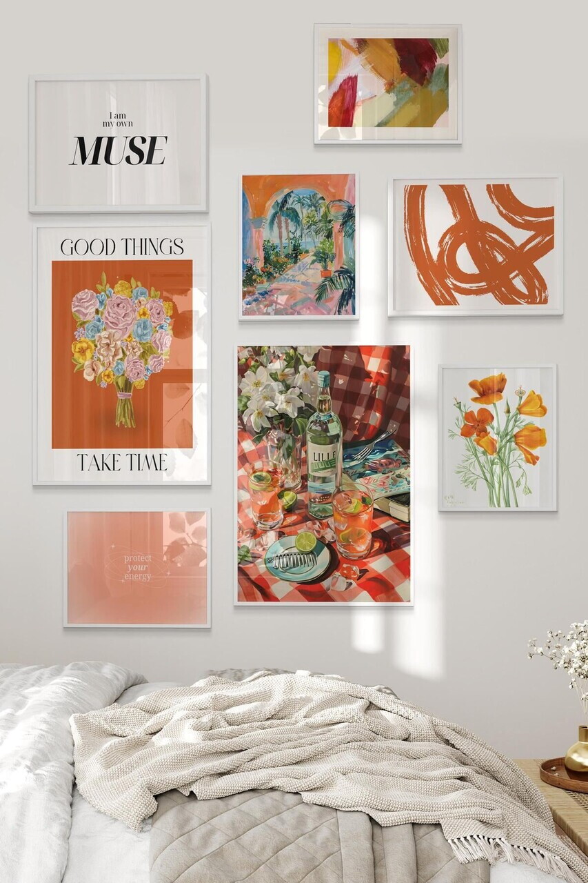 Tablou decorativ, Çgs-050-White-Kck, Lemn masiv, Față: 100% PVC STICLĂ, Multicolor - view 2