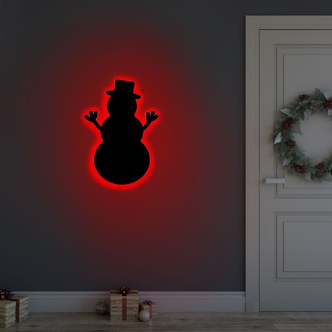 Lampa de perete Snowman 2, Neon Graph, 25×30 cm, rosu mezoni.ro