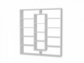 Biblioteca Wooden Art, Ample White, 125x135.7x22 cm