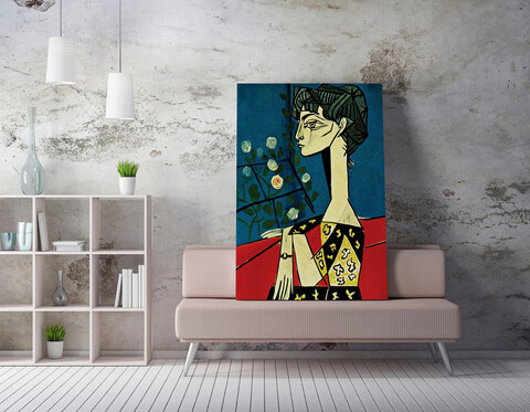 Tablou decorativ, wy75 (70 x 100), 50% bumbac/50% poliester, lemn, multicolor