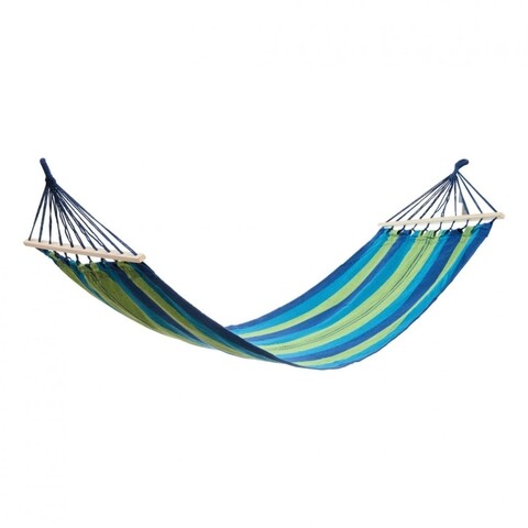 Hamac stripes, heinner, 200x80 cm, bumbac/poliester, albastru/verde