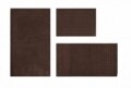 Set 3 covoare de baie, 100% bumbac, Hobby, Chequers Brown