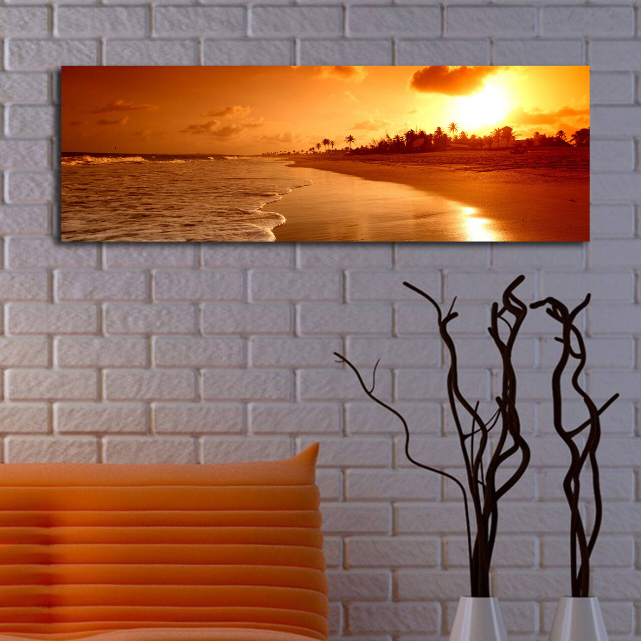 Tablou decorativ cu lumina LED, 3090İACT-38, 30 x 90 cm, Multicolor - view 2