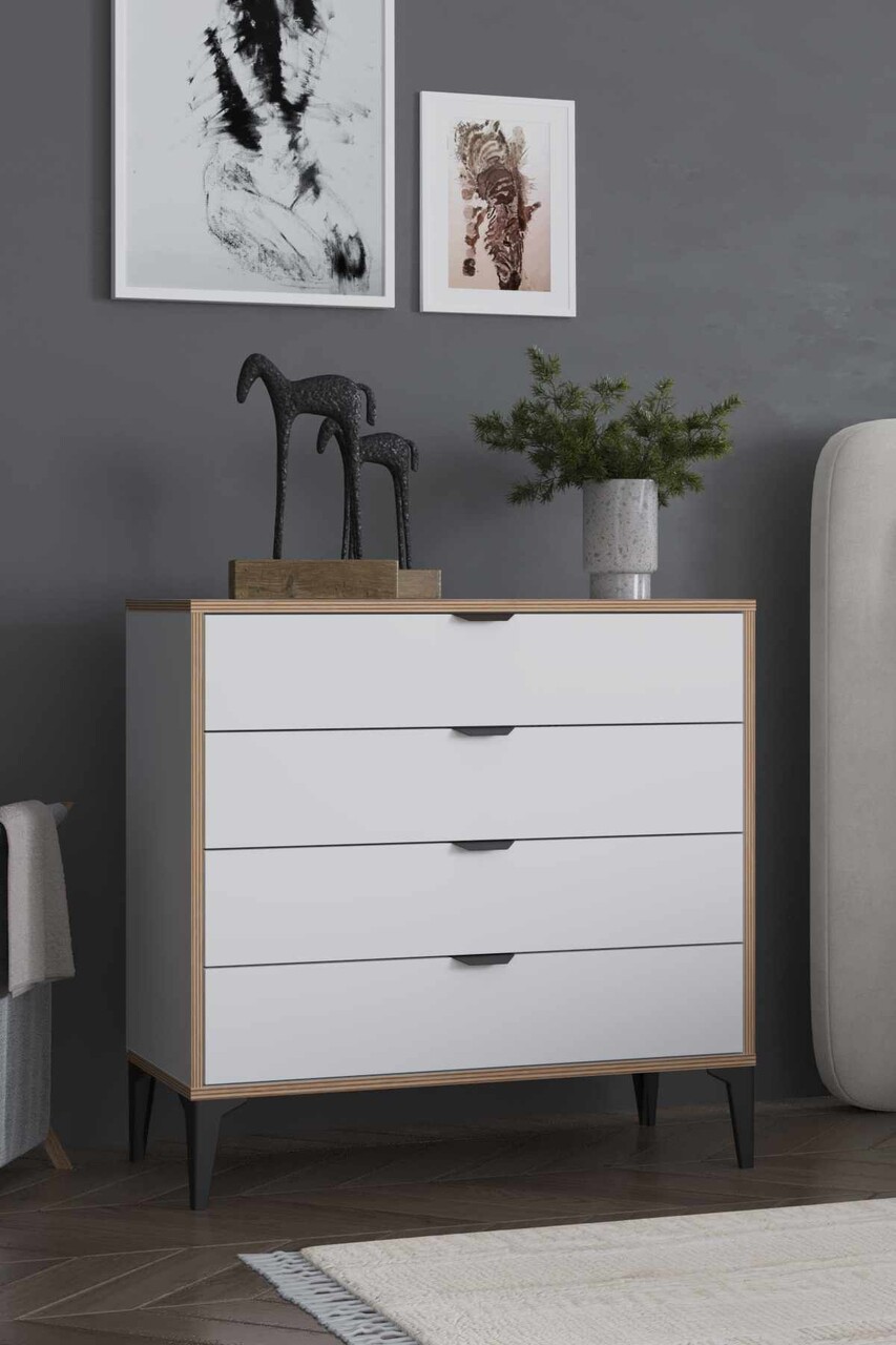Dulap, Hanah Home, Arden 4, 90x88x40 cm, Alb - imagine 2