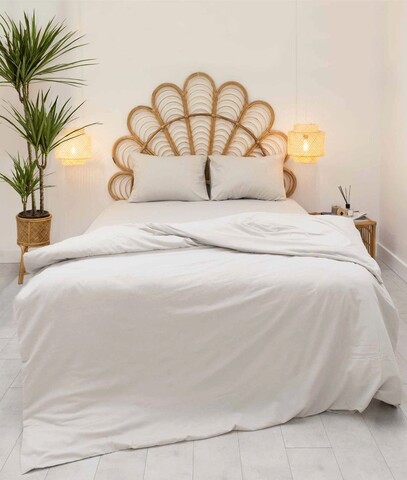 Lenjerie de pat pentru o persoana, pacifico - light grey, elliott, 50% bumbac / 50% poliester
