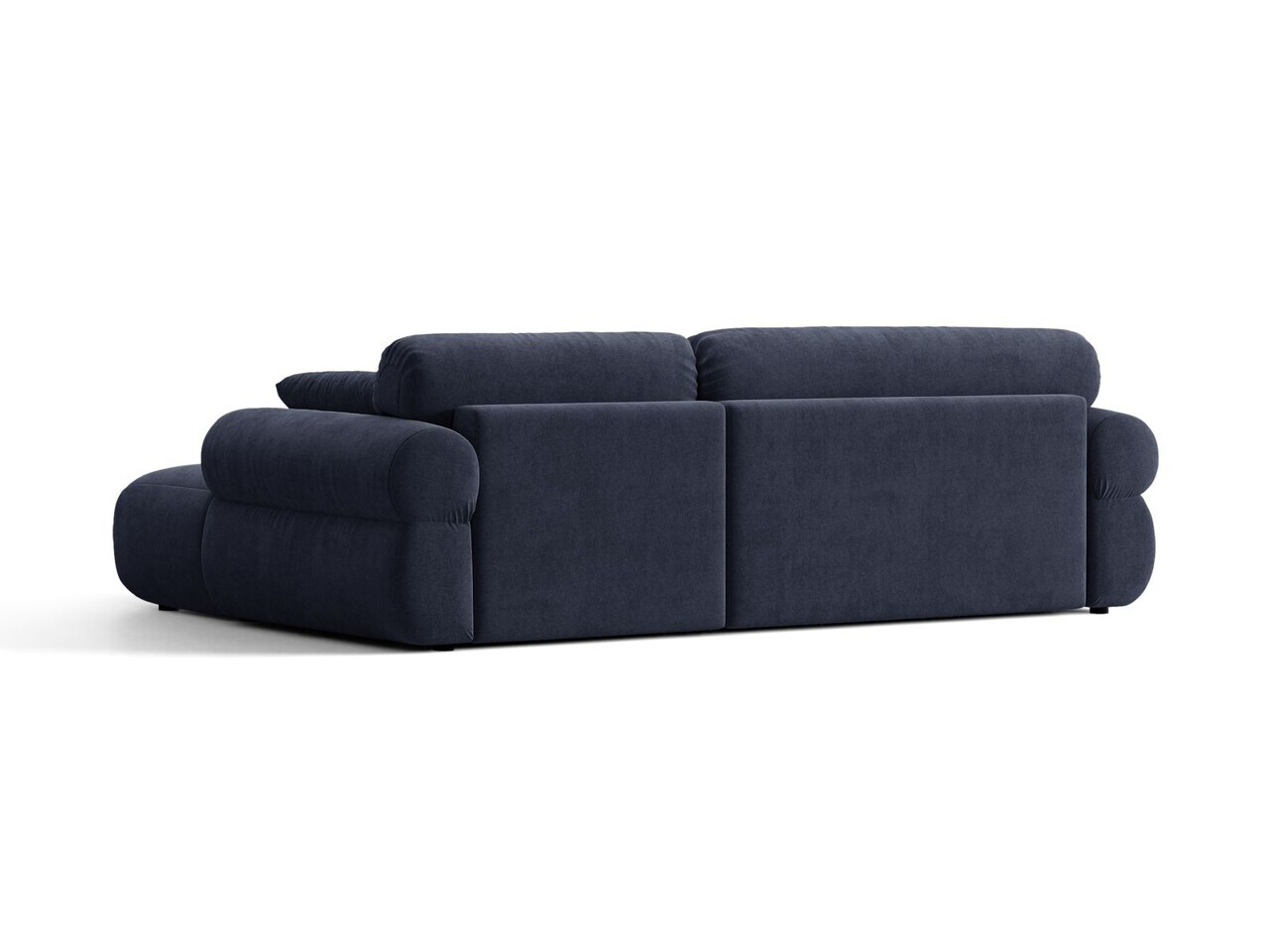 Coltar dreapta 4 locuri, Ophelia, Micadoni Home, 256x164x84 cm, tesatura structurata, albastru navy — imaginea 4