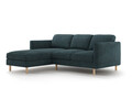 Coltar stanga 3 locuri, Eden, Micadoni, 223x150x90 cm, tesatura structurata, verde albastrui melanj